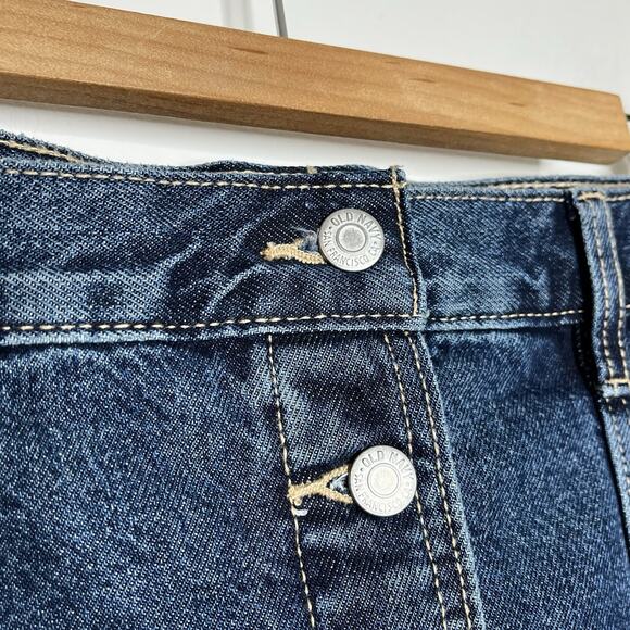 Old Navy Button Up Denim Jean Midi Skirt Womens Size 22 Western Festival Cowgirl - Picture 2 of 5
